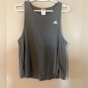 Grey adidas racerback workout tank